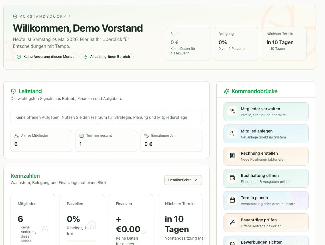 Laubenmeister Ansicht Verbandsarbeit