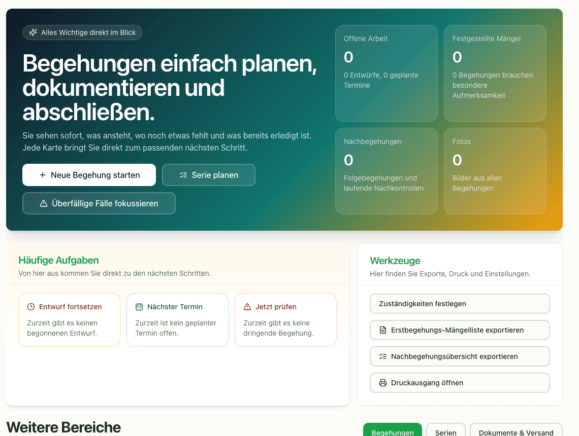 Laubenmeister Ansicht Begehungen