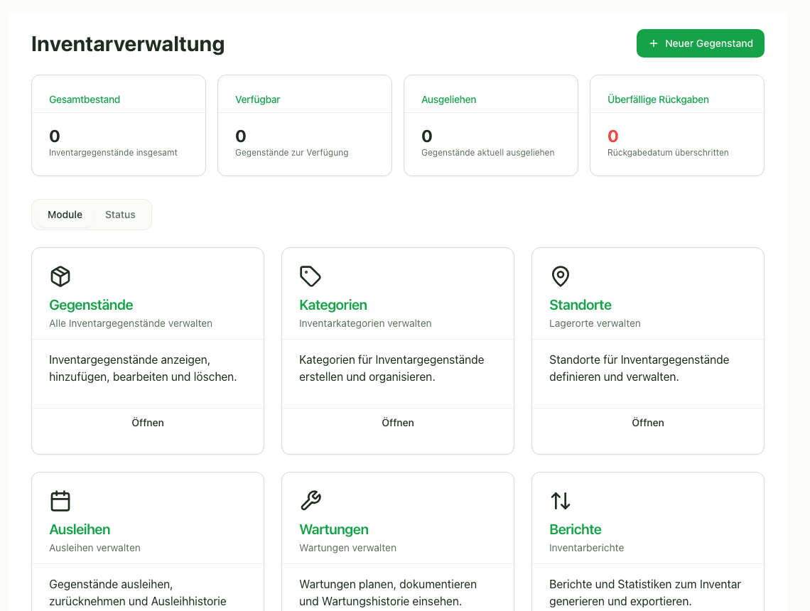 Laubenmeister Ansicht Inventar