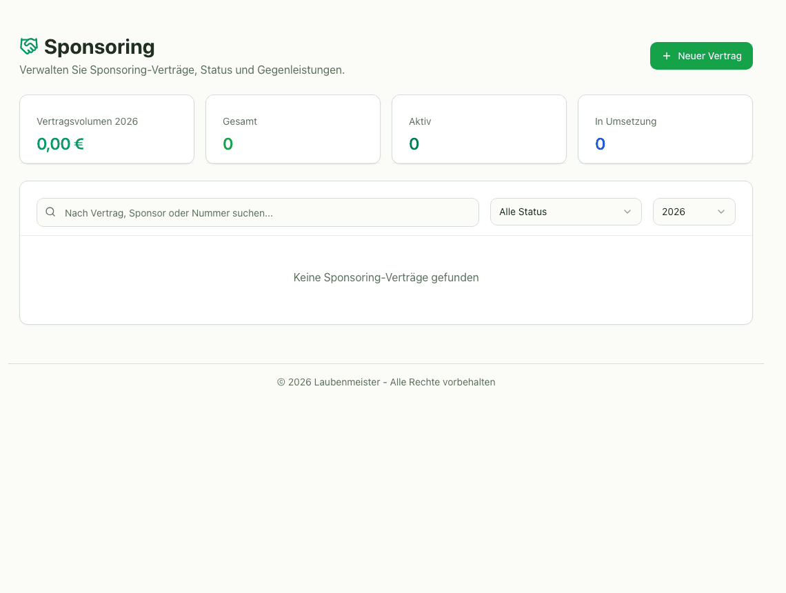 Laubenmeister Ansicht Sponsoring